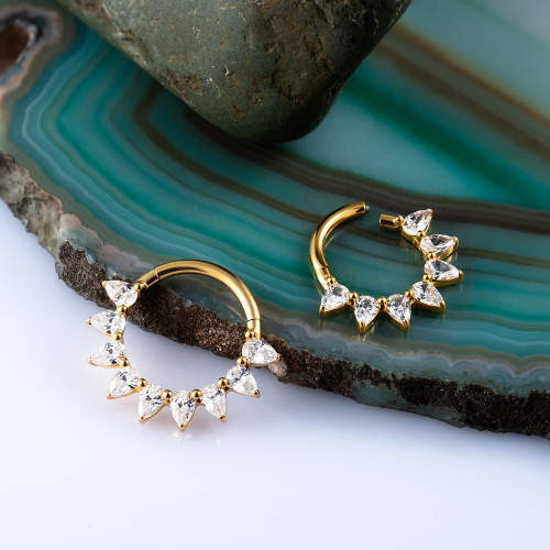 Кольцо-кликер Мэй Gold 1.2 мм фото 2